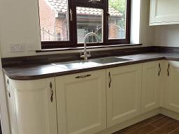 Richmond Ivory Painted Kitchen with laminate worktops